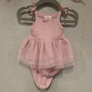 Cat & Jack Baby Pink Ribbed Outfit